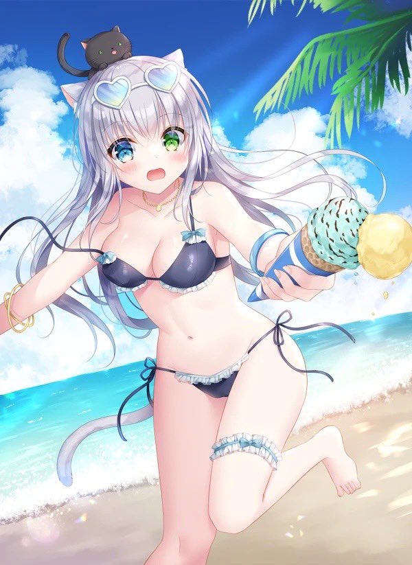 「この過去に2~3回描いてるオッドアイ2人をキャラデザ少しブラッシュアップして、今」|小日向ほしみのイラスト