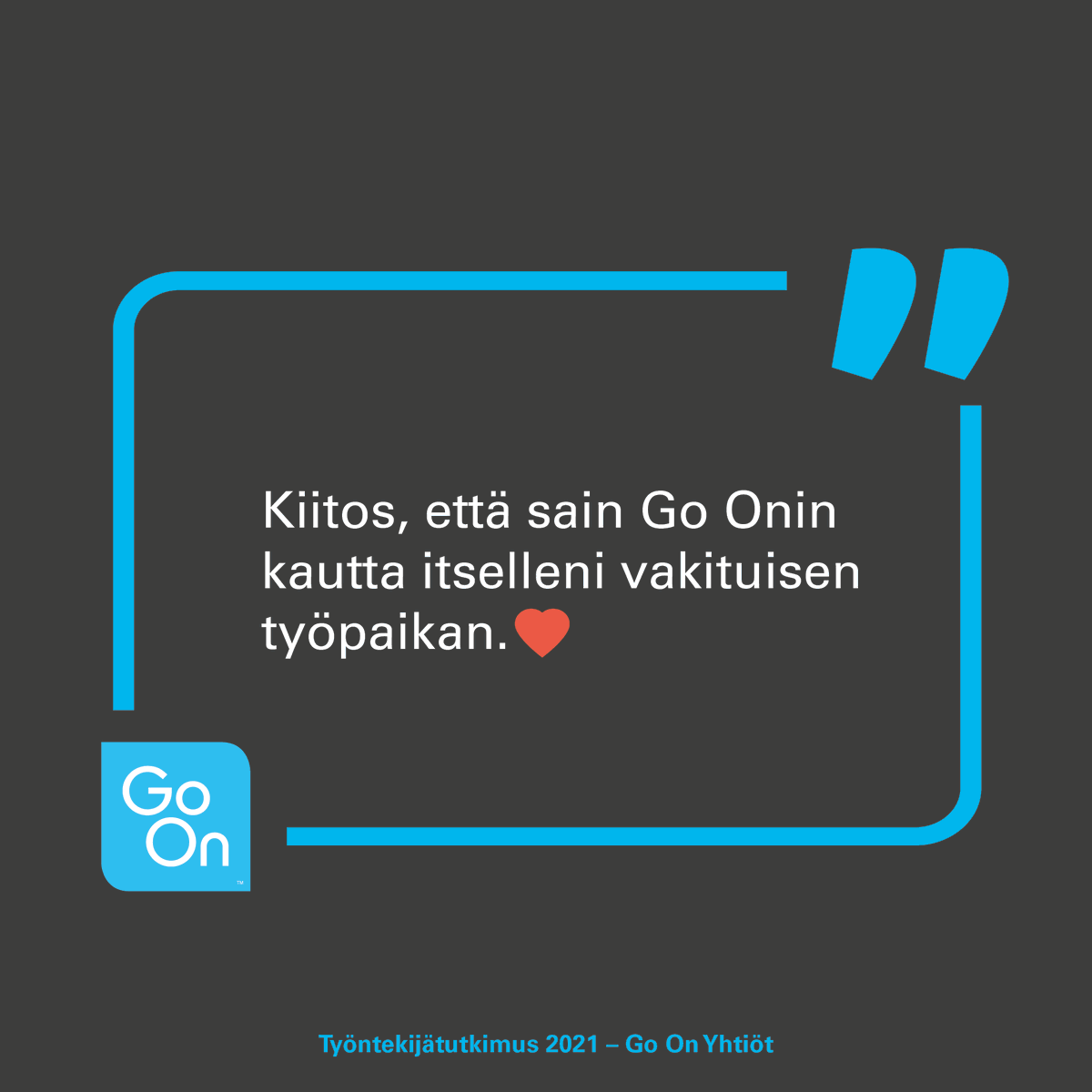 GoOnYhtiot's tweet photo. Meillä on tutkitusti tyytyväiset työntekijät! 💗 90 % vastaajista pitää meitä luotettavana työnantajana ja avoimet vastaukset olivat täynnä ihania terveisiä. Kiitos! 
#työelämä #työntekijäpalaute #HRsome #työnhaku #henkilöstökumppani #vastuullinentyönantaja #henkilöstöpalveluala https://t.co/ZJpVgDmcnH
