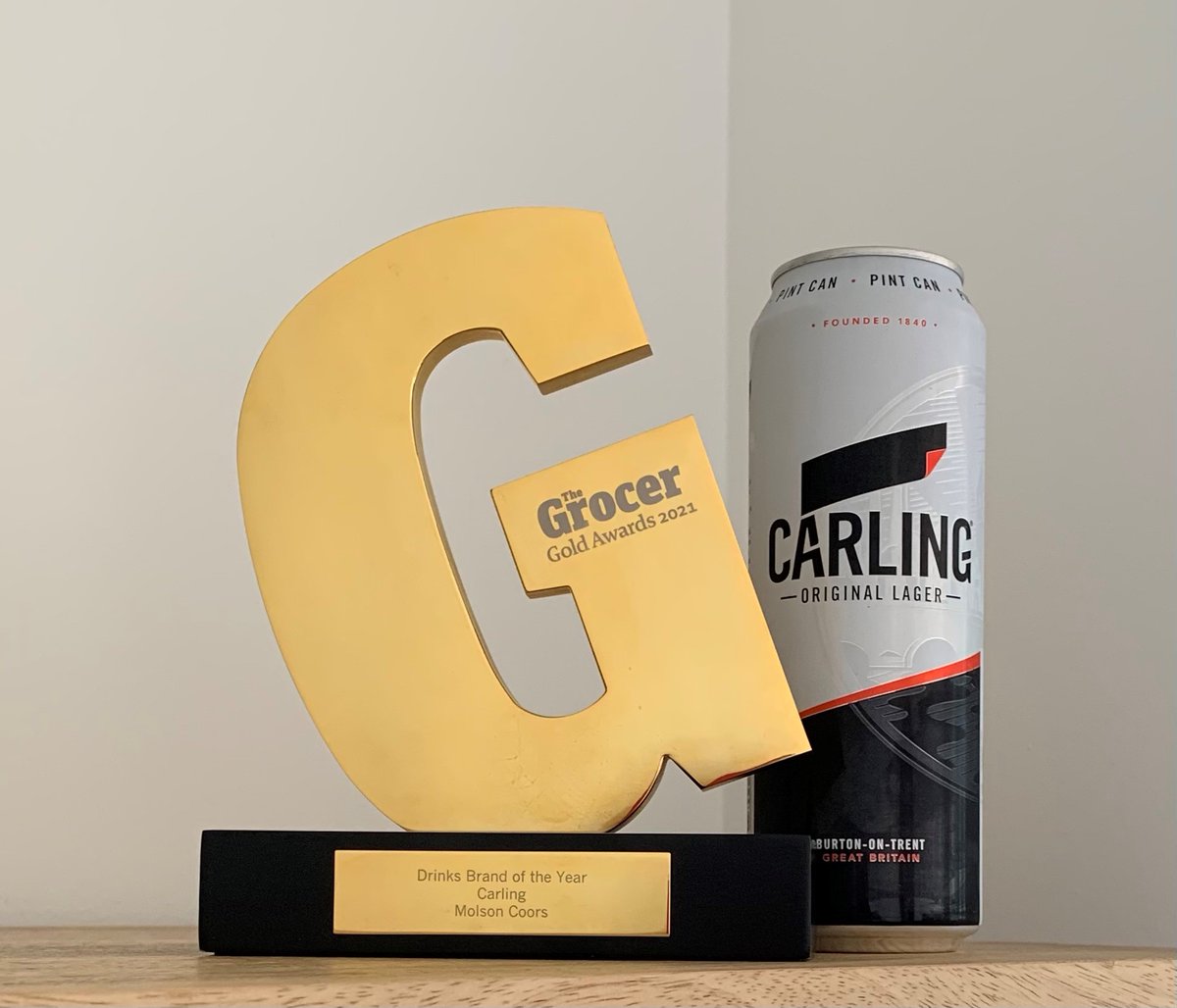 MolsonCoors's tweet photo. Congrats to our U.K. brand @carling for being named winner of the Drinks Brand of the Year at last night's @TheGrocer Gold Awards. Carling was praised for its support of @theCALMzone and its #supportyourlocal campaign to remind people of the vital role pubs play. Cheers! https://t.co/0aDkyYt9zB