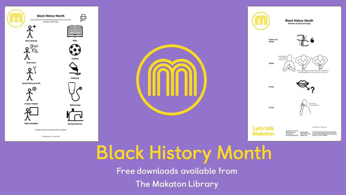 In support of #BlackHistoryMonth we have two free Makaton downloads available from the Makaton Library.

If you haven't already registered it is free to sign up, don't miss out on a huge variety of free resources makaton.org/TMC/News_Stori…