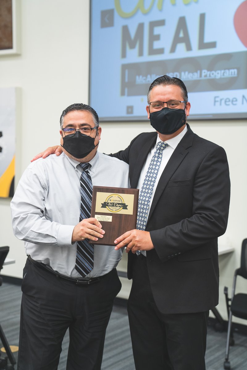 McAllenISD's tweet photo. Congratulations to McAllen High School for winning "The Edgies" award for the 1st Six Weeks of the 2021-22 school year. This award showcases the campus who "Promotes our brand with finesse" and accomplishes all six District metrics. #DistrictOfChampions #GreatnessStartsHere https://t.co/rD4ZMW4z0J