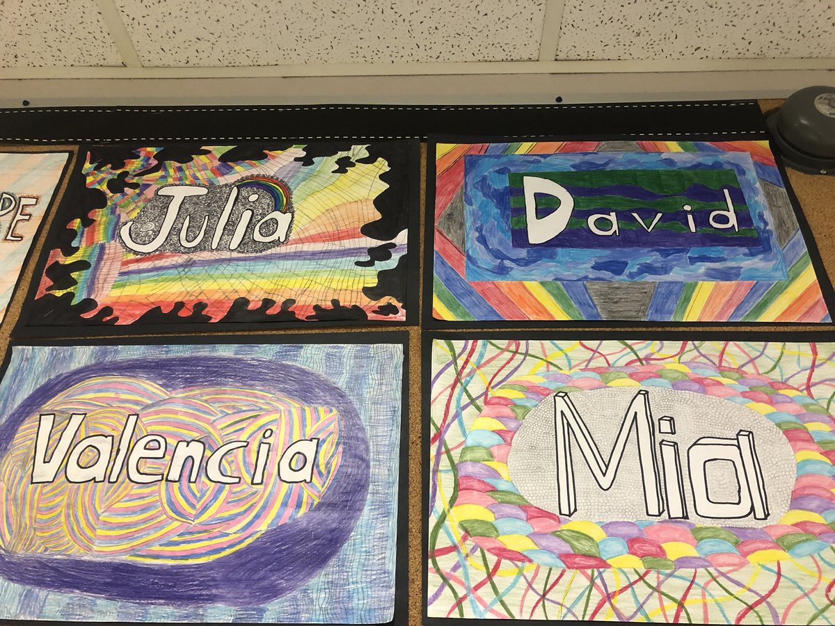 msmarinelli's tweet photo. Creating line designs using creativity and imagination #elementofdesign #art #tcdsb #lineart #grade6 @StGregoryCS https://t.co/lVQ914j9cm