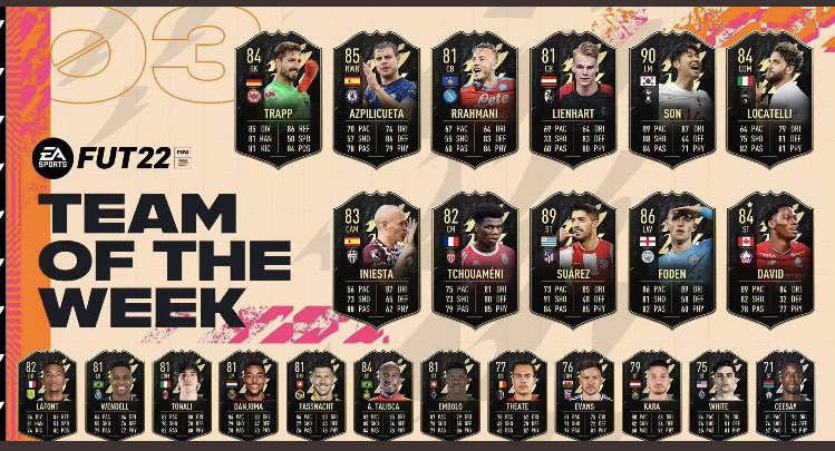JMLC__'s tweet photo. If I pack foden Suarez or son on Saturday I will give away 12k fifa points. All you got to do is follow me on here and over on https://t.co/xesWcgH0UL and retweet this tweet 1 lucky person will win #FIFA22 #totw3 #Giveaway #packluckop https://t.co/yhn1GQiYrn