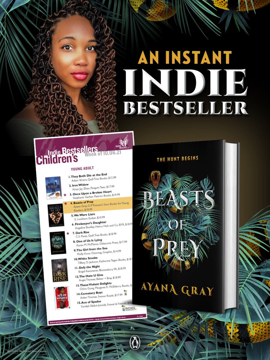 Ahh!!!! OMG!!!! BEASTS OF PREY is an instant Indie Bestseller!!!!!!!!!!

Having so much support from independent bookstores around the country means SO MUCH! Thank you!!!!!!!!!!!!!