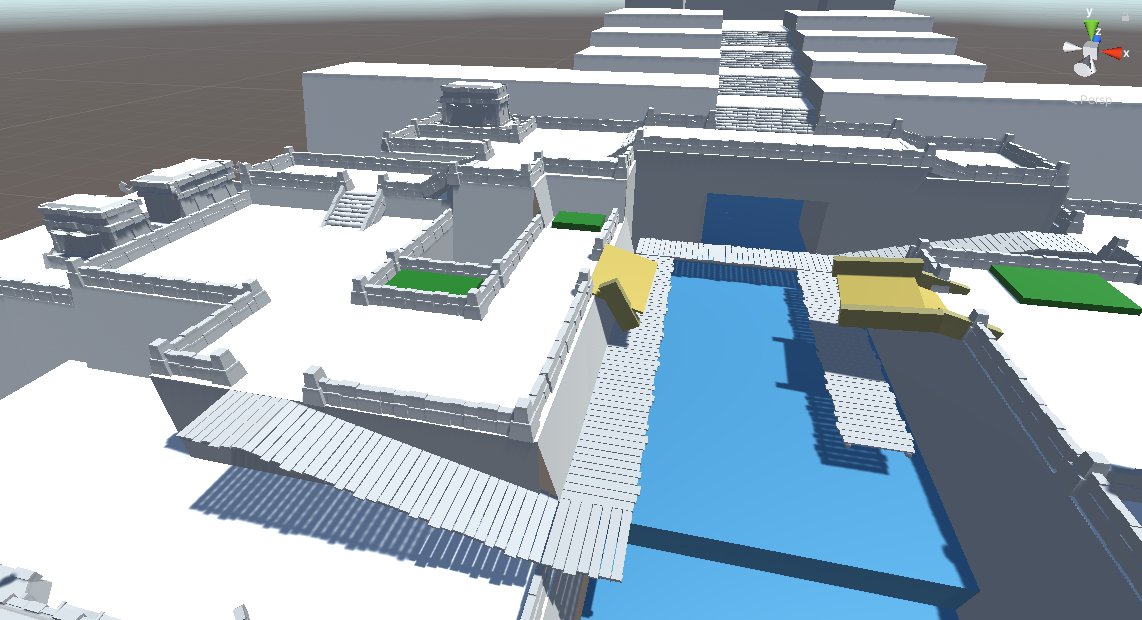 Day 6 of #Blocktober! Today i'm sharing a before and after for Initial Blockout -> Initial Whitebox from a level i'm doing in a group project for a diablo style game :) #leveldesign #gamedevs