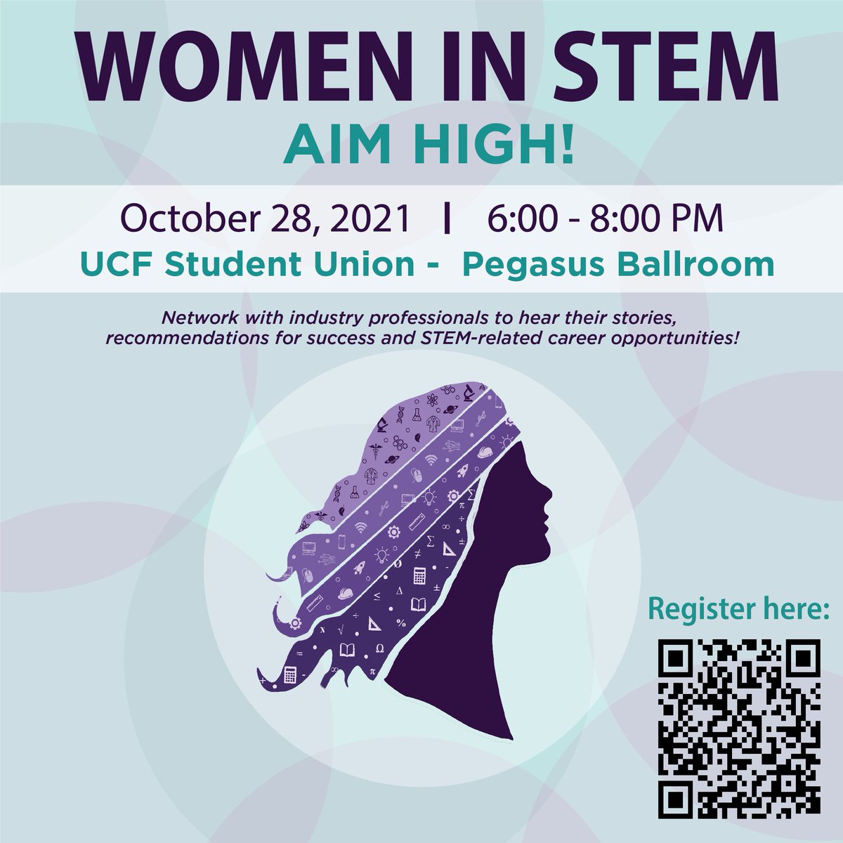 Women in STEM will be held on Thursday, October 28 from 6PM-8PM. 

Meet with women professionals working in STEM related fields with companies including <a href="/Accenture/">Accenture</a> <a href="/L3HarrisTech/">L3Harris</a> <a href="/Siemens/">Siemens</a> <a href="/UCPofCFL/">UCP of Central Florida</a>
<a href="/JNJNews/">Johnson & Johnson</a> and more!

Register via the QR Code or in Handshake. 

#stem #ucf #network