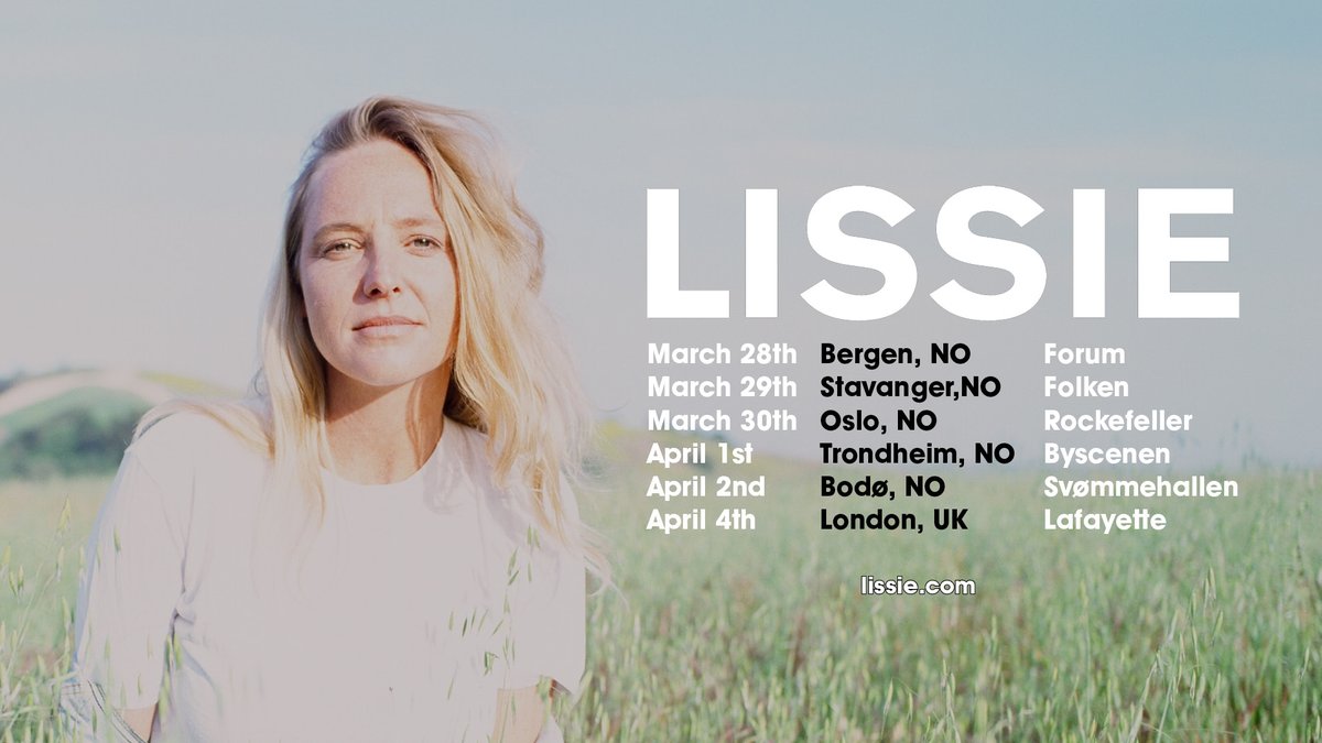 lissiemusic's tweet photo. I’m thrilled to announce shows in March &amp; April after WAY too much time apart! I’m excited to make music w/ my original bandmates Eric Sullivan &amp; Lewis Keller! Norway presale tix are up now via my website! London tix &amp; VIP upgrades go on sale this Friday: https://t.co/jdDqsOFyAv https://t.co/vFrjTxoTCC