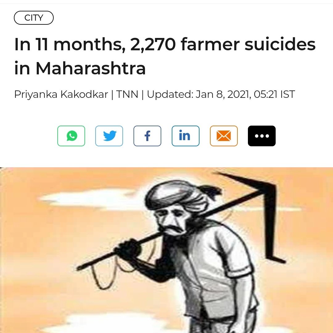 Meanwhile farmers in Maharashtra... 
#FarmerSuicides
