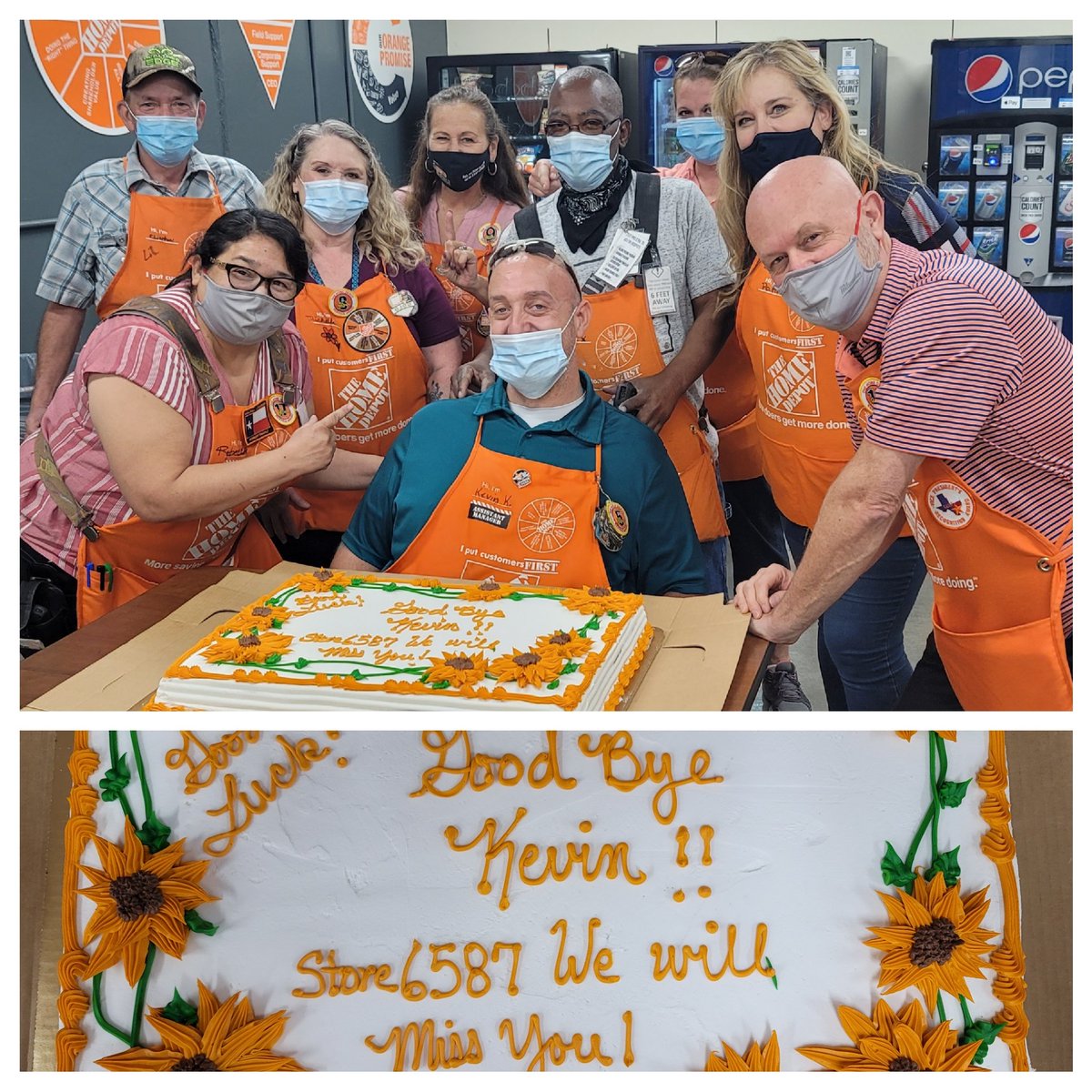 psjohnson904's tweet photo. Store 6587 will sure miss our Operations Assistant Manager Kevin!  So many fun memories. Thank you for all you have accomplished for us and with us!  Congrats on your move and Best Wishes for a fantastic future! @KKalonich @FarberGary @BrendanMcDowel9 @HRMThomasTHD https://t.co/cWH7i46Xmz