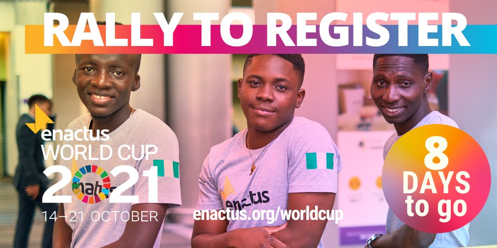 Registered students from the Enactus country in each region with the HIGHEST % of student membership registered to attend will be entered into a drawing to receive a group mentorship session with Enactus CEO Robyn S. Fehrman.

Register> enactus.org/worldcup

#PassionOnPurpose
