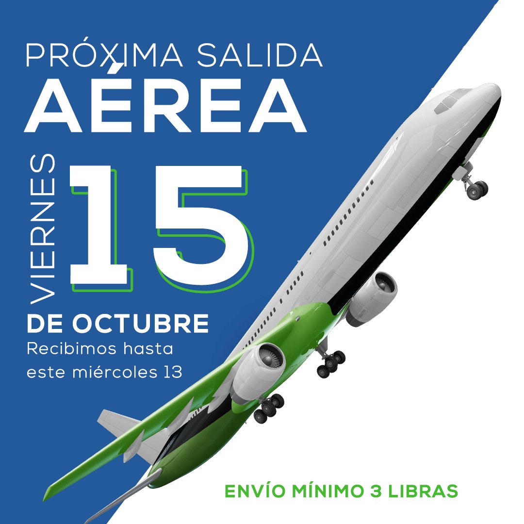 ¡Nos estamos preparando para el AÉREO de esta semana! 🛫 Tienes hasta el miércoles 13 para indicarnos que deseas que tus paquetes sean consolidados y reempacados para este envío.