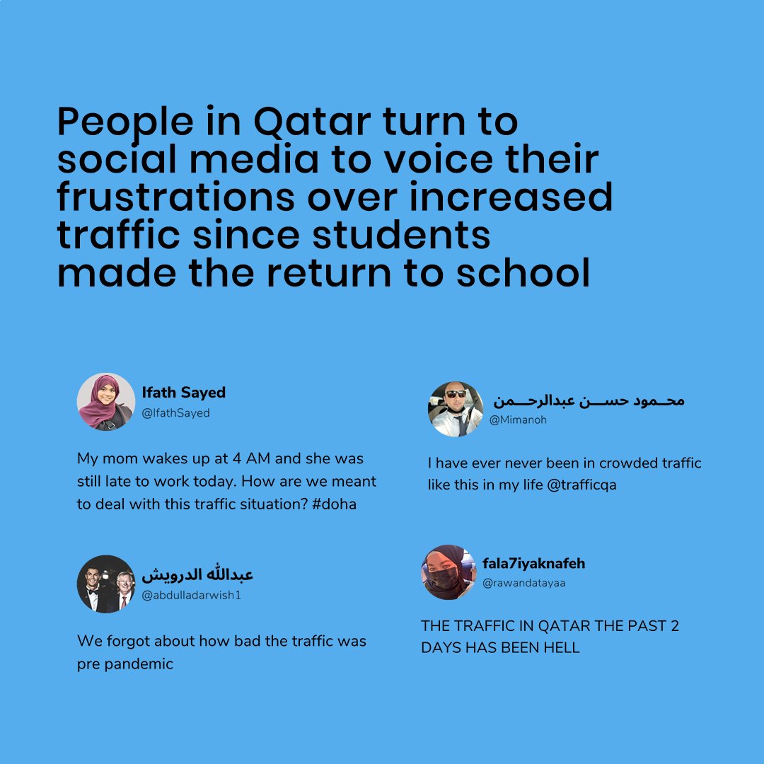 dohanews's tweet photo. Commuters in Qatar voice their frustrations over increased traffic in the city following students' return to full-time learning
#qatar #qatartraffic #doha #dohatraffic https://t.co/TSy7o5bMwL