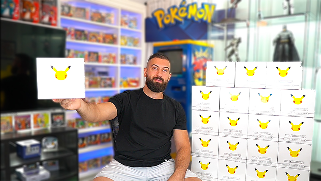 Giving away 16 @Pokemon Celebrations 25th anniversary Elite Trainer boxes today in stream. Come hangout :) ➜ youtube.com/watch?v=8QzhzA…