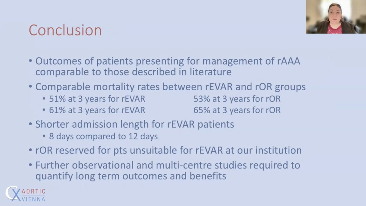 Endovascular or open repair of ruptured aneurysms? Outcomes from an Australian cohort presented by Madeleine de Boer (Dulwich Hill, Australia).

#Endovascular #openrepair