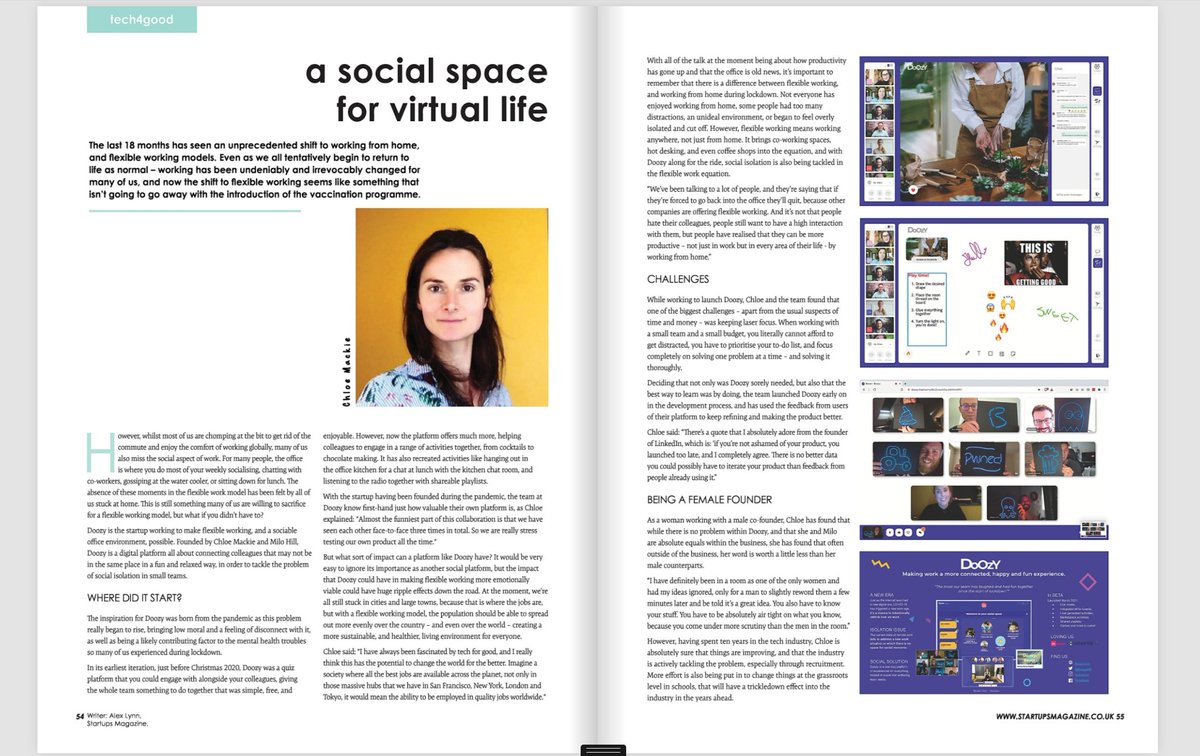 DoozyHQ's tweet photo. From our very own @chloealready thanks for a brilliant article @TheStartupsMag #FemaleFounders https://t.co/FxSsToWYsy https://t.co/ZAvpzPfeZ3