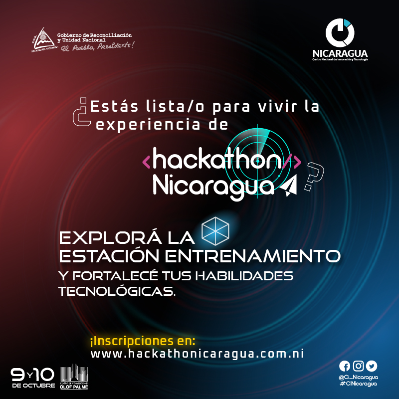 👩‍💻Explorá la Estación de Entrenamiento y fortalecé tus habilidades a través de las conferencias en modalidad presencial y virtual de <a href="/Hackathonica/">Hackathon Nicaragua 🇳🇮</a>.📡 #Expedicion2021⚡️