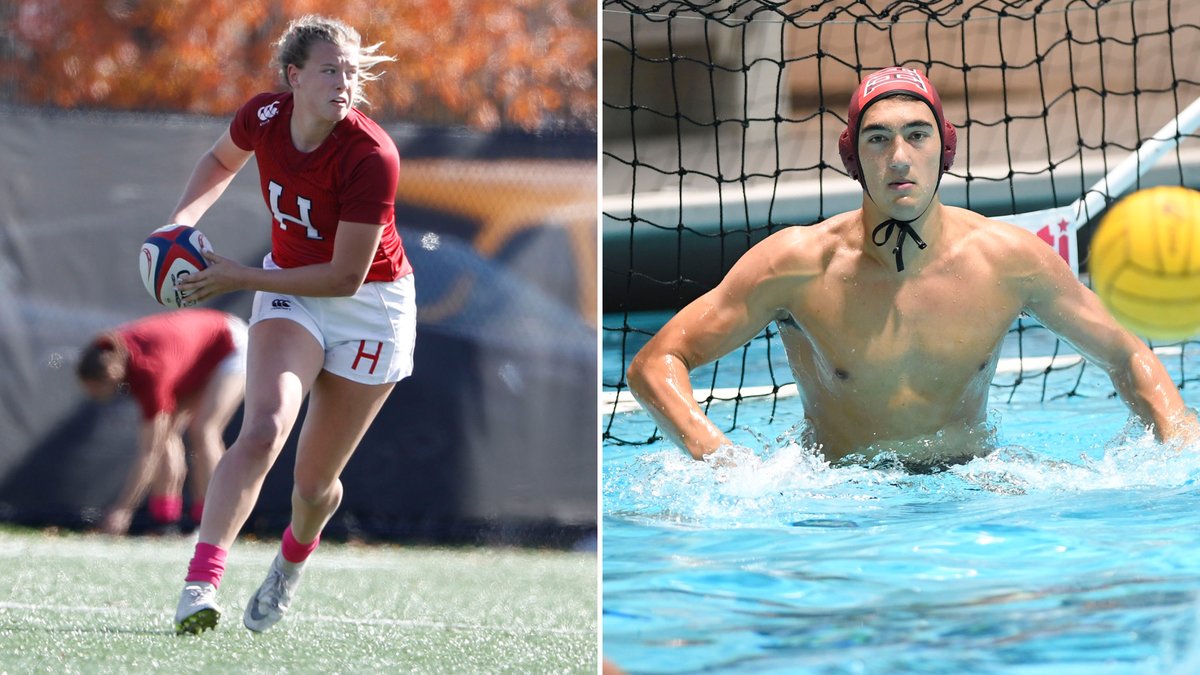 Congrats to the Harvard Student-Athletes of the Week presented by <a href="/harvardcoop/">The Harvard Coop</a>!

➡️ Brogan Mior, <a href="/RadcliffeRugby/">HarvardWRugby</a>

➡️ Noah Hodge, <a href="/HarvardH2OPolo/">Harvard Water Polo</a>

📰: bit.ly/303QxAw

#GoCrimson #OneCrimson