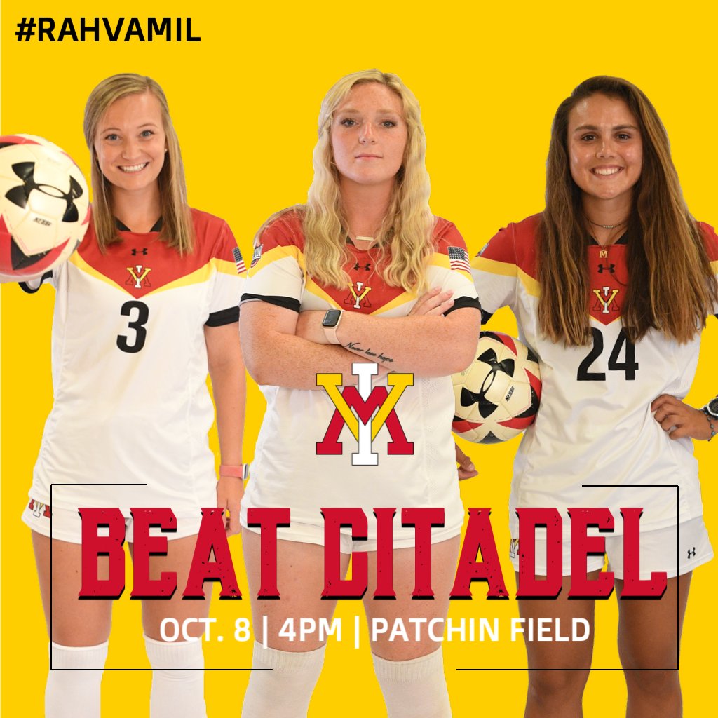 VMIAthletics's tweet image. Big weekend at home for @VMI_WoSoc!! 

Make sure to be at Patchin on Friday at 4PM. #RahVaMil ⚽️