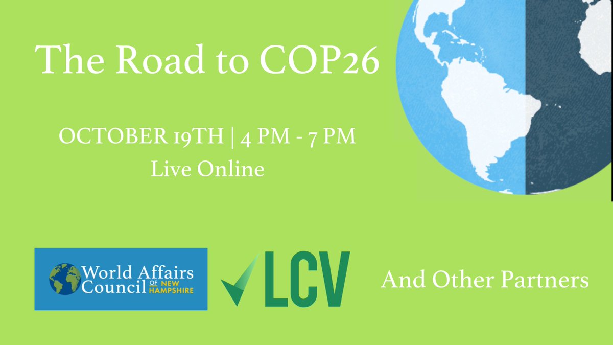 WACNHIVLP's tweet image. Our October 19th event with the League of Conservation Voters on the #UNClimateConference has been transitioned to a fully online event. Stay tuned for additional information on how to join into the conversation. mobilize.us/lcvnh/event/41…