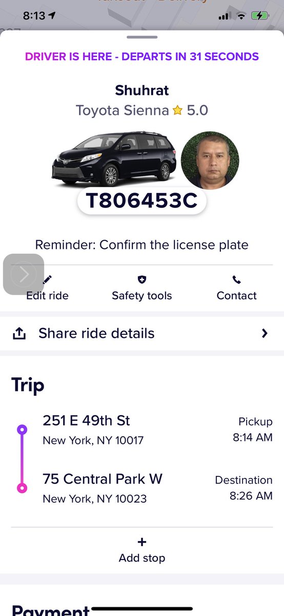 DrJohnsonNYC's tweet photo. @lyft this driver never came to pick me up and refuses to release the ride. Please help https://t.co/WUB0QkQmMh