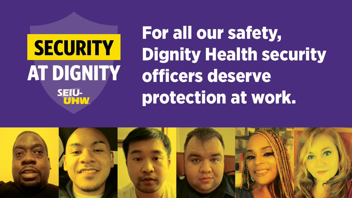 Security officers at @DignityHealth @commonspirit hospitals are essential to keep caregivers and patients safe. They need protection, too. That's why I stand with #SecurityAtDignity and urge Dignity management to respect the will of the officers and let them join @seiu_uhw