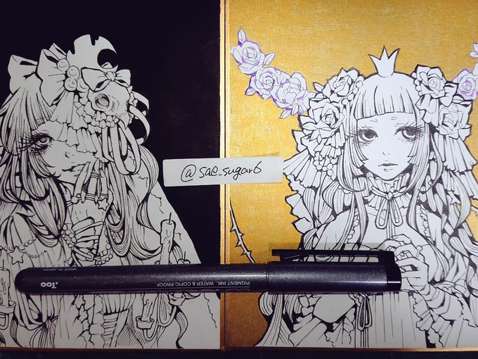 ミニ色紙～🕯️🌹 