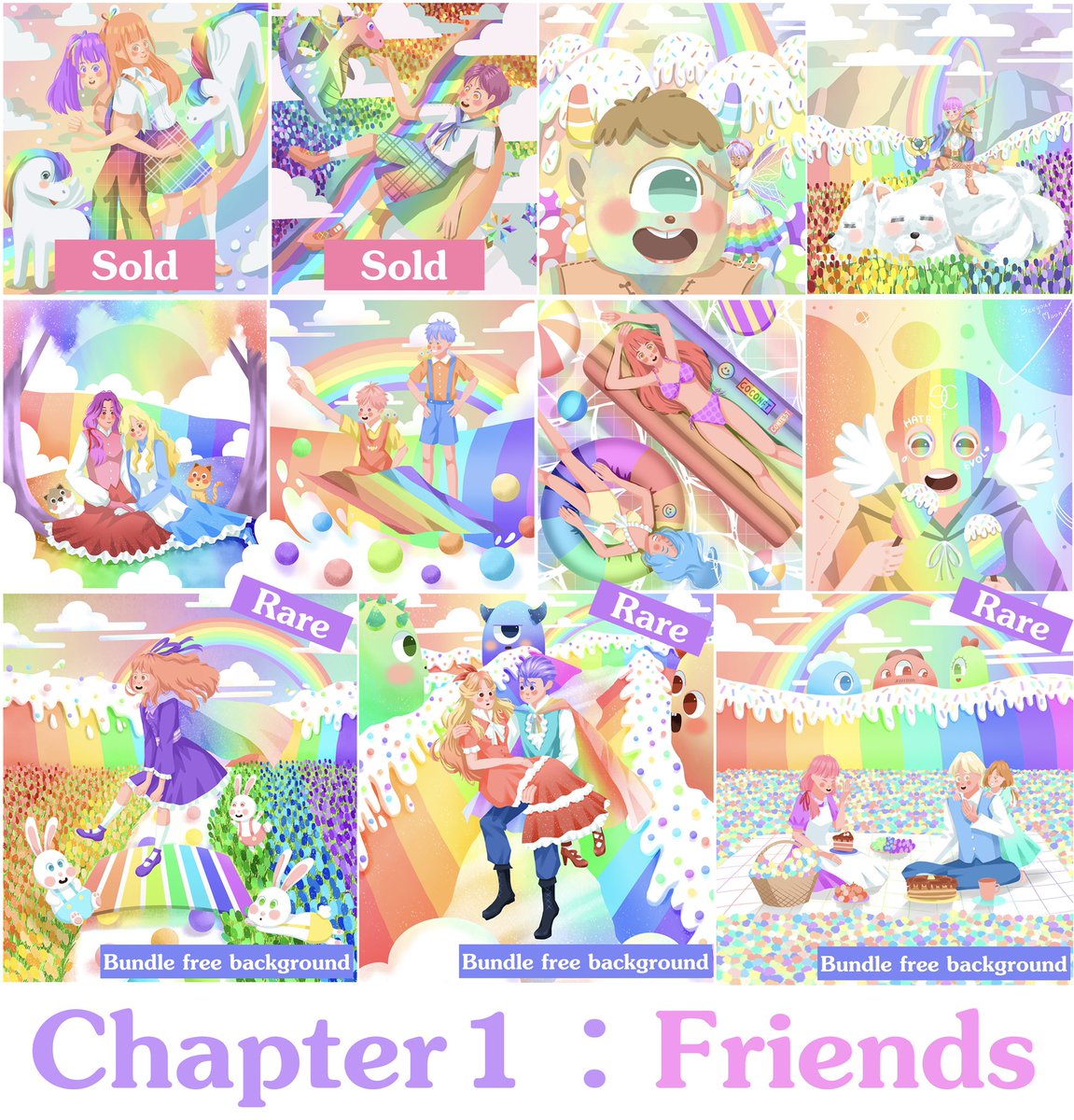 seeyourmoon_nft's tweet photo. [New Drop] Rainbow Realm Collection 🌈
Chapter 2 : Little Mermaids 01-03
A place full of happiness and smiles. My rainbow realm always open the door to welcome you.
Chapter 1 : Friends 11/11 
Check link
https://t.co/i34avf8Lye
❤️🧡💛💚💙💜
#NFT #NFTs #ThaiNFT https://t.co/SL04940mul
