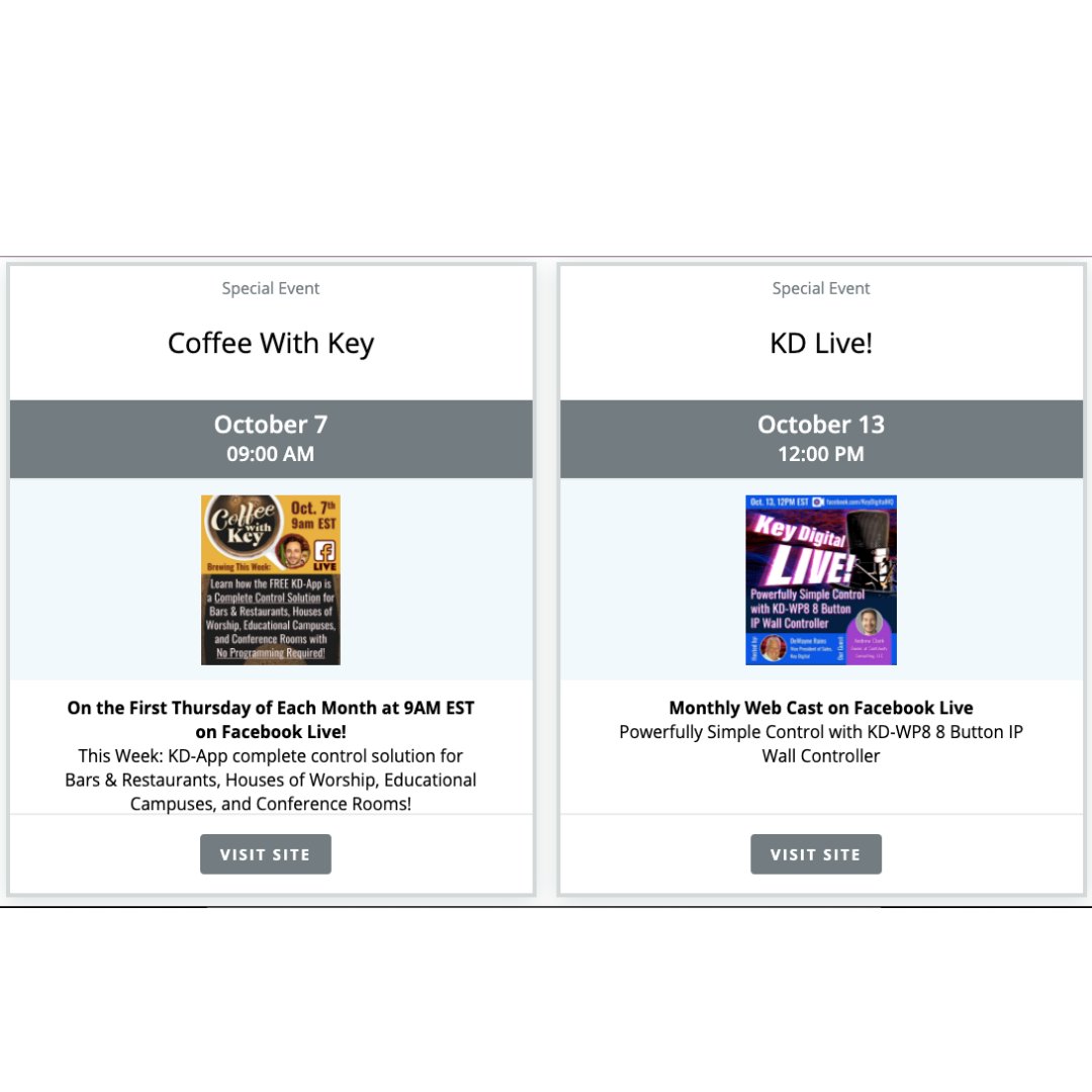 KeyDigitalHQ's tweet photo. Stay tuned for the two live streams we will be having this month! Get ready for this Thursday to learn how to use the KD-App with the most efficiency! #avoverip #proav #infocomm #avtweeps #avprojects #av #controlroom #audiovisual #videowall #videowalls #solution #ise #video https://t.co/B4auws3HYG