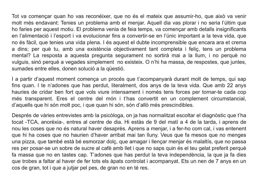 caso22roger's tweet photo. Hi ha moments on ve de gust deixar per escrit coses que has viscut. Tot aquest procés és tan meu com dels del meu voltant, i publicar-ho és una forma de donar-los el valor que es mereixen.
Evitem crear "temàtiques tabú". https://t.co/m8kgMGx70r