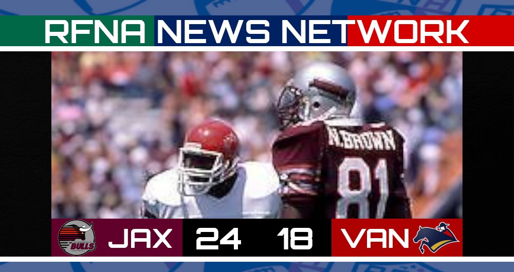 RFNorthAmerica's tweet image. Go Bulls! Jacksonville beats Vancouver in the battle of 1st and 2nd seeds. Although, Jacksonville loss in the previous round, they still stand at the top of their conference under QB Spain.

@gatorscotty v @JamesNCFan1