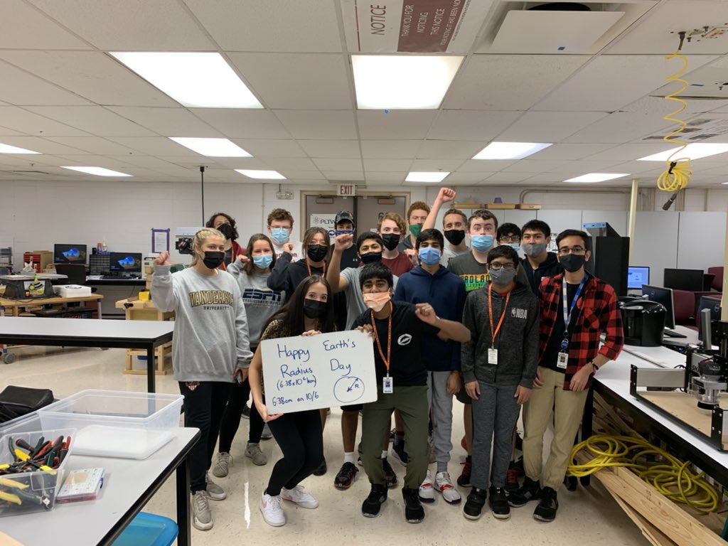 In our efforts to celebrate a day as arbitrary as mole day, AE celebrated Earths Radius Day which happened today (10/6) at 6:38am. #yayEarth <a href="/BulmanScience/">Matt Bulman</a>