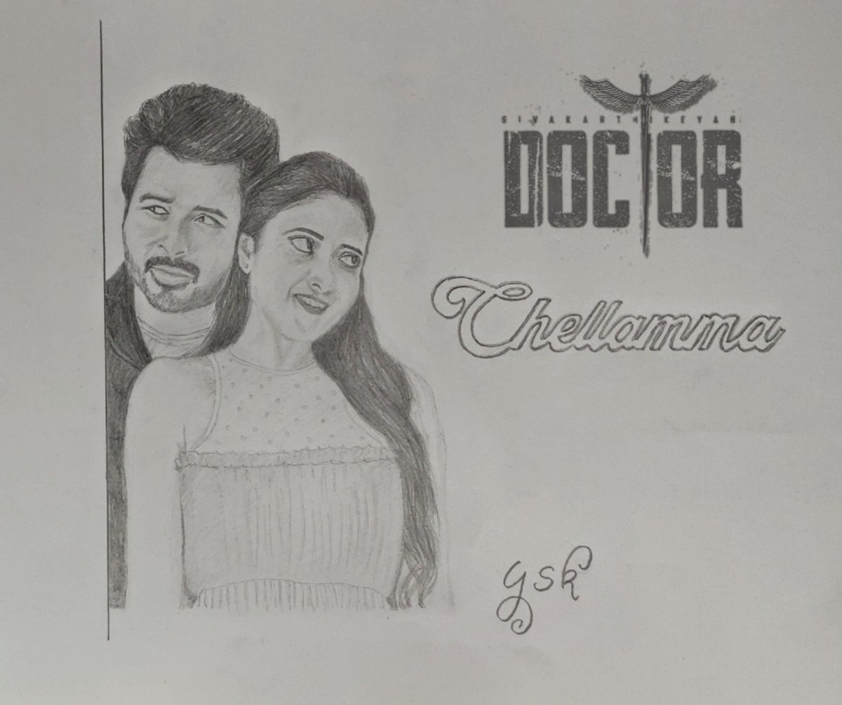 ganghesh_kumar's tweet image. Sketch of #Doctor #ChellammaGlimpse 
@Siva_Kartikeyan @priyankaamohan @Nelsondilpkumar 
.
.
.
@kjr_studios @SKProdOffl #Sivakarthikeyan 
Pav1 Kadamai #DOCTORFromOct9 🙂♥️
