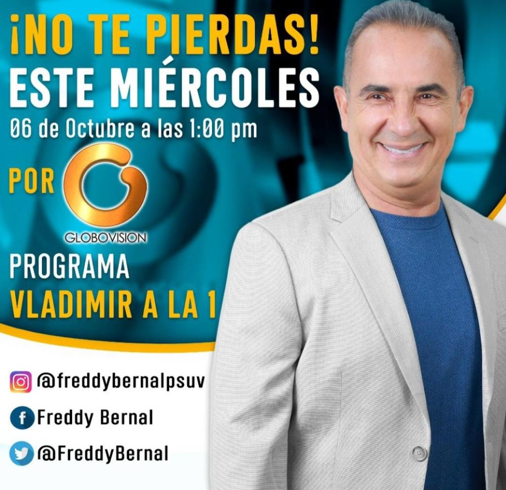 lancerosCLAP21's tweet photo. ¡No te pierdas! a la 1:00pm, estará el próximo gobernador del Táchira @FreddyBernal, en programa📺
"Vladimir a la 1" por GLOBOVISIÓN
#ClapTachiraConBernalGobernador 💛🖤💛
@TachiraNoticias @fogoninforma
@BermudezJoseA @Juntosxtachira1 @arguelloyepfri @Juntosxtachira1 https://t.co/uswlofiOqx