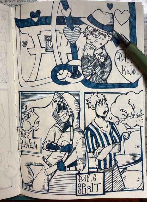 #inktober2021 
4~6 