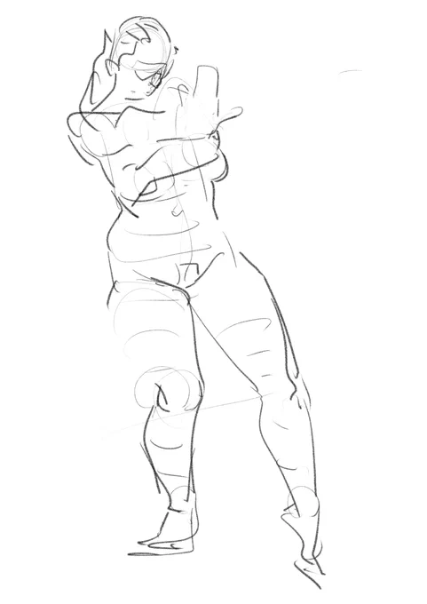 クロッキーっぽい練習です💃🏼 #描き方 #講座 #クロッキー https://t.co/T9dMv6wQTQ 