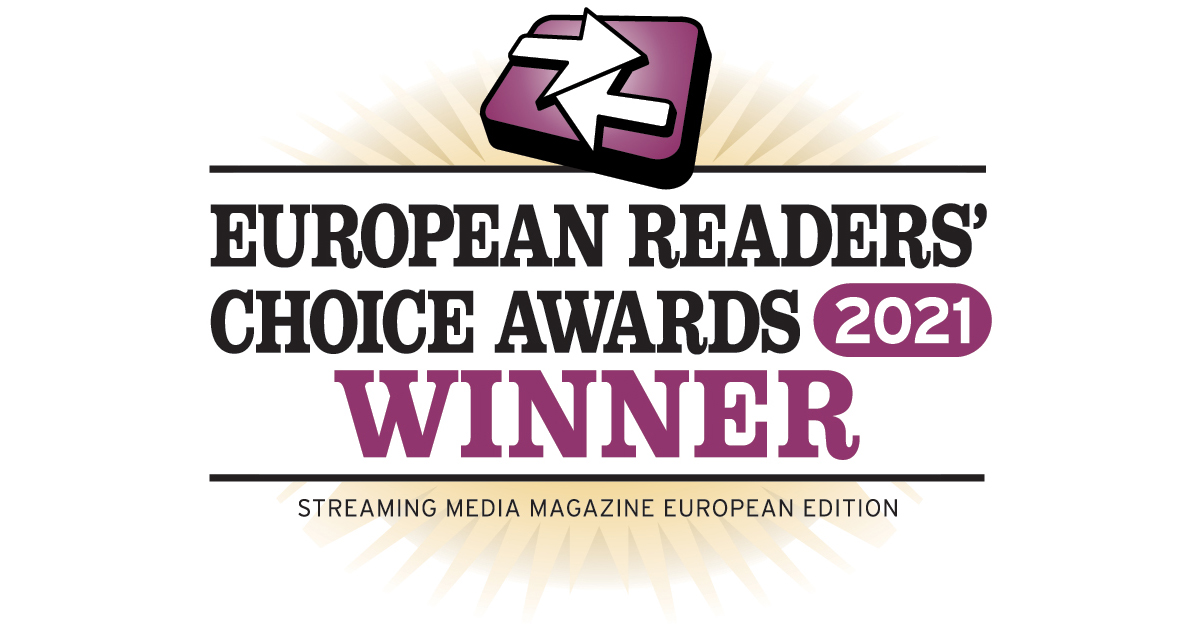 We’ve won a 2021 #Streaming Media European Readers’ Choice Award! Thanks to everyone who voted!

Find out more here: bit.ly/3BiuB2m

<a href="/streamingeurope/">StreamingMediaEurope</a> #OTT
