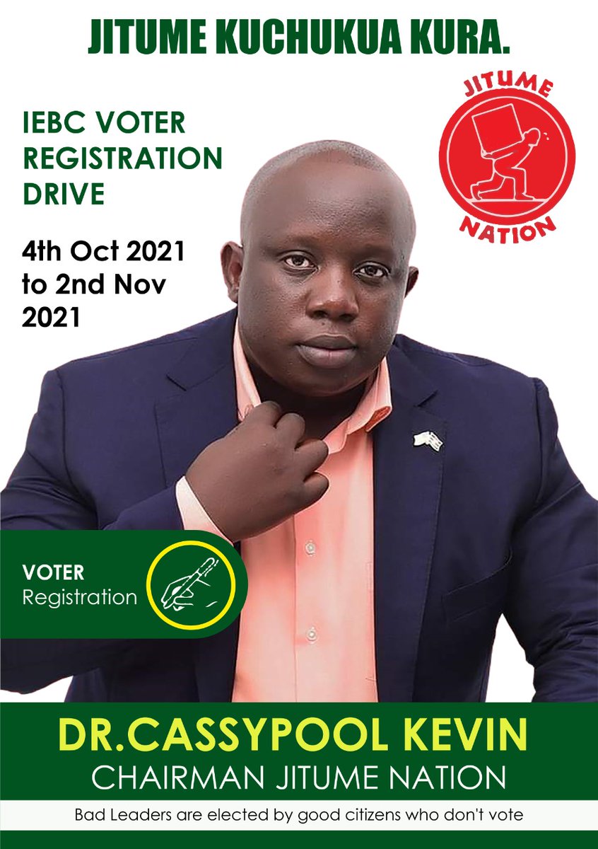 OneLoveKenya254's tweet photo. #JitumeNation #IEBC #VoterRegistration #Youths #Leadership https://t.co/l8QtVi8E1Z