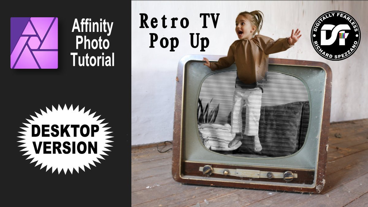 DigitallyFearl1's tweet photo. Retro TV Pop-up Affinity Photo tutorial photo manipulation Desktop version. https://t.co/IahR0jMJRS
#madeinaffinity #affinityphoto #affinityserif #tutorial #photomanipulation #graphicdesign  #affinity #digitallyfearless #AffinityiPad #iPad  #pentool #masks #shapes #halftone https://t.co/rOPVCH3DnY