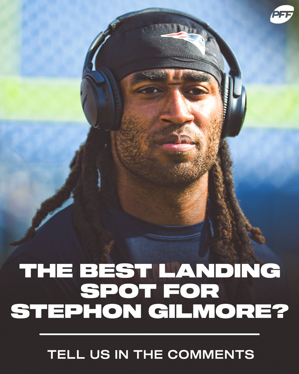PFF's tweet photo. 🔹 Dallas Cowboys
🔹 Green Bay Packers
🔹 Baltimore Ravens
🔹 Kansas City Chiefs 
🔹 Tampa Bay Buccaneers 

Who will win the Stephon Gilmore sweepstakes? ⬇️🗣 https://t.co/NuZ24PwIAI