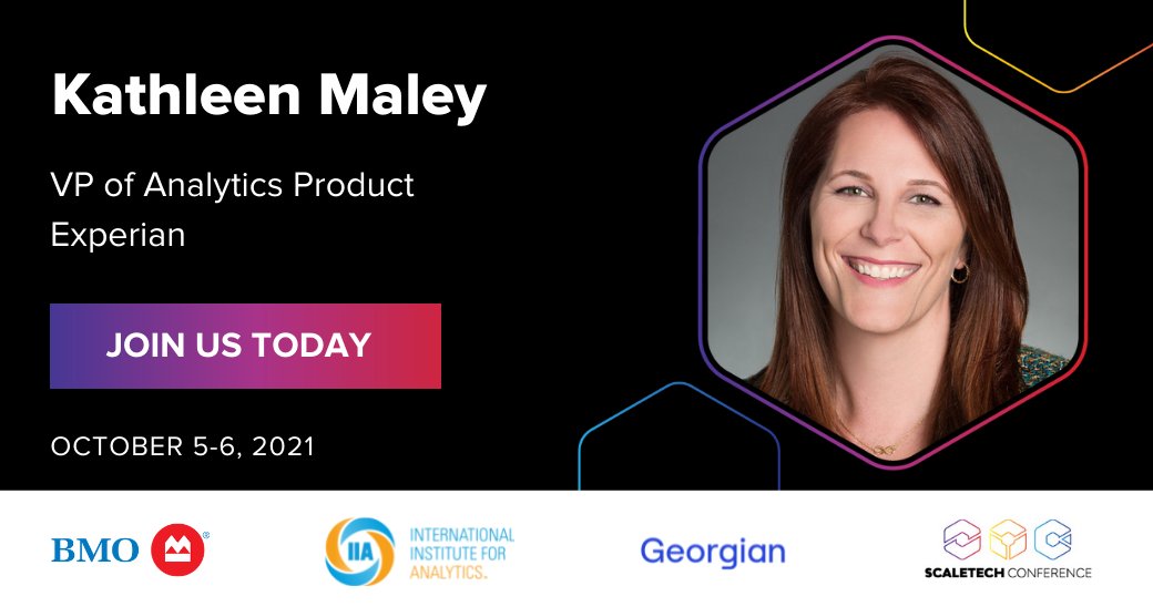 T-1 till we kick of day 2 of #scaletech! We are excited to learn from Kathleen Maley, VP of Analytics Product at <a href="/Experian/">Experian</a> shortly!
scaletechconf.com/apply-to-atten…