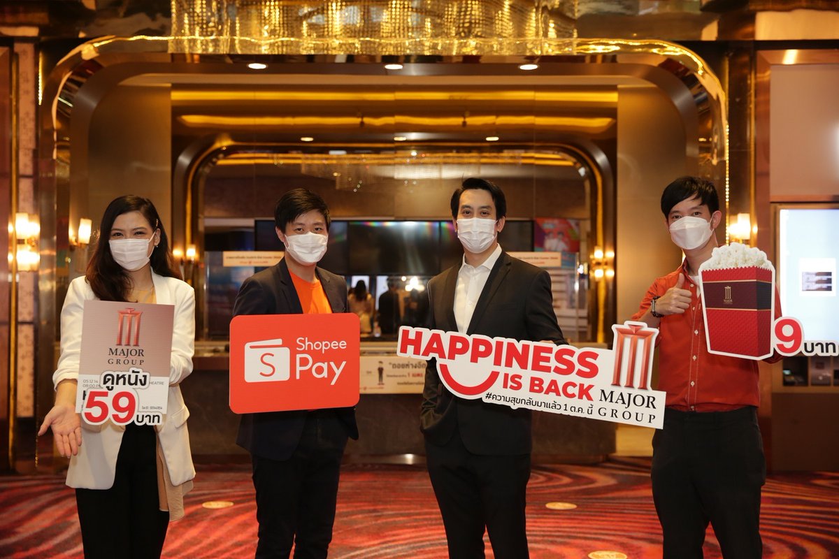 _24News_'s tweet photo. เมเจอร์  ผนึกช้อปปี้เพย์ ต้อนรับการกลับมาเปิดให้บริการของโรงหนัง  กับคอนเซ็ปท์ “#HAPPINESSISBACK #ความสุขกลับมาแล้ว” ตลอดเดือนตุลาคมนี้  มอบสิทธิพิเศษสำหรับลูกค้าช้อปปี้เมื่อจ่ายผ่านช้อปปี้เพย์  ดูหนังราคา 59 บาท ซื้อป๊อปคอร์น 9 บาท 

https://t.co/SMgc1F20x5 ผ่าน @Twentyfournews https://t.co/CnFFuAP1hG