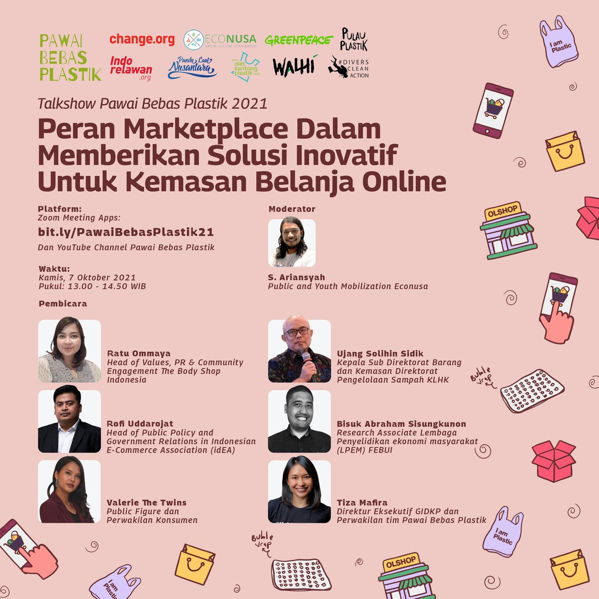 ChangeOrg_ID's tweet photo. Sebentar lagi ada tanggal kembar, pasti banyak diskon! Tapi berapa banyak sampah plastik yang dihasilkan dari belanja online ya?⁠ Mungkin gak kita beralih ke kemasan non-plastik?
⁠
BESOK ngobrol yuk, di https://t.co/MQcJltLIqB atau di YouTube Pawai Bebas Plastik!

#Changeorg_ID https://t.co/n0nEMjxik6