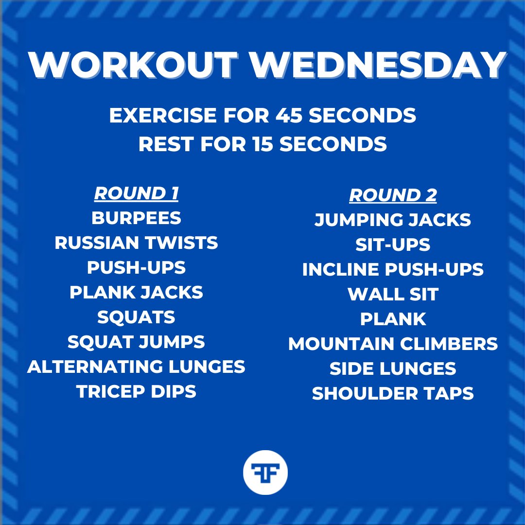 FLYEfit on X: WORKOUT WEDNESDAY 💪 Why not try this workout to