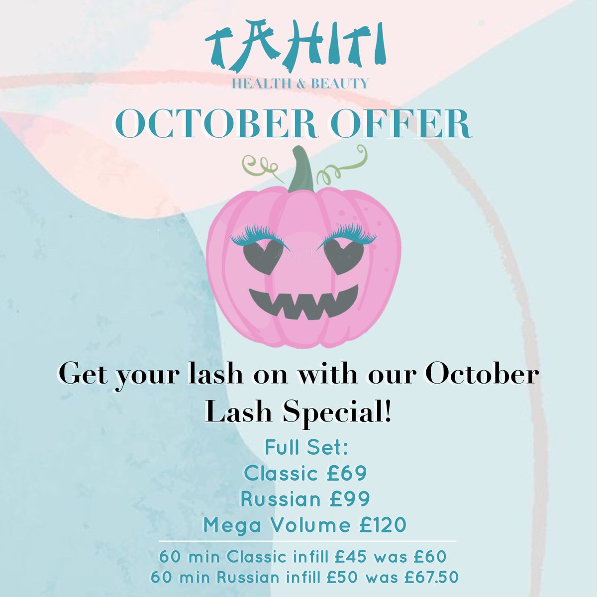 TahitiSalon's tweet photo. No trick, just a treat ๐งกโจ Our Lash October offer is now available throughout the whole month!
Get booking now - 01708 752158 ๐
#lashsalon #lashbar #lashstylist #eyelashextensions #russianlashes #volumelashes #classiclashes #individuallashes #hybridlashes #octobernails https://t.co/IiD3FPnSHt