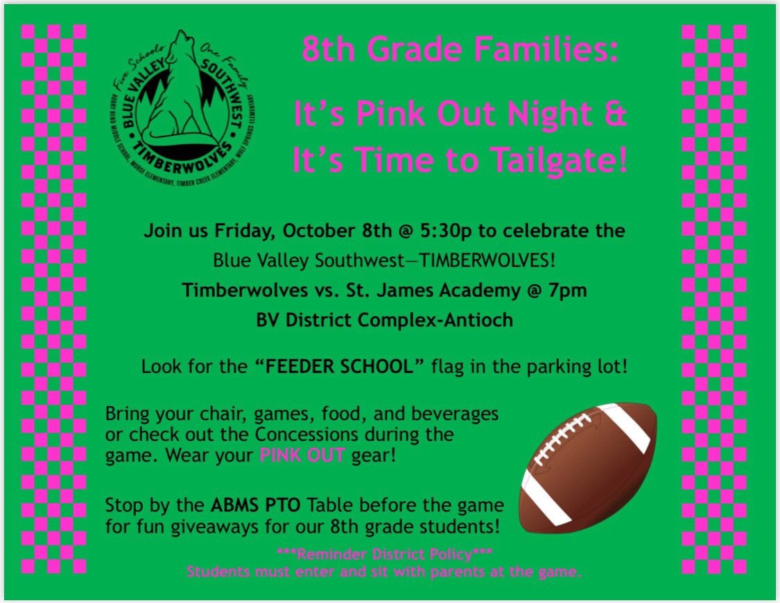 Friday night fun!!  ABMS tailgate for Friday Night Football!
