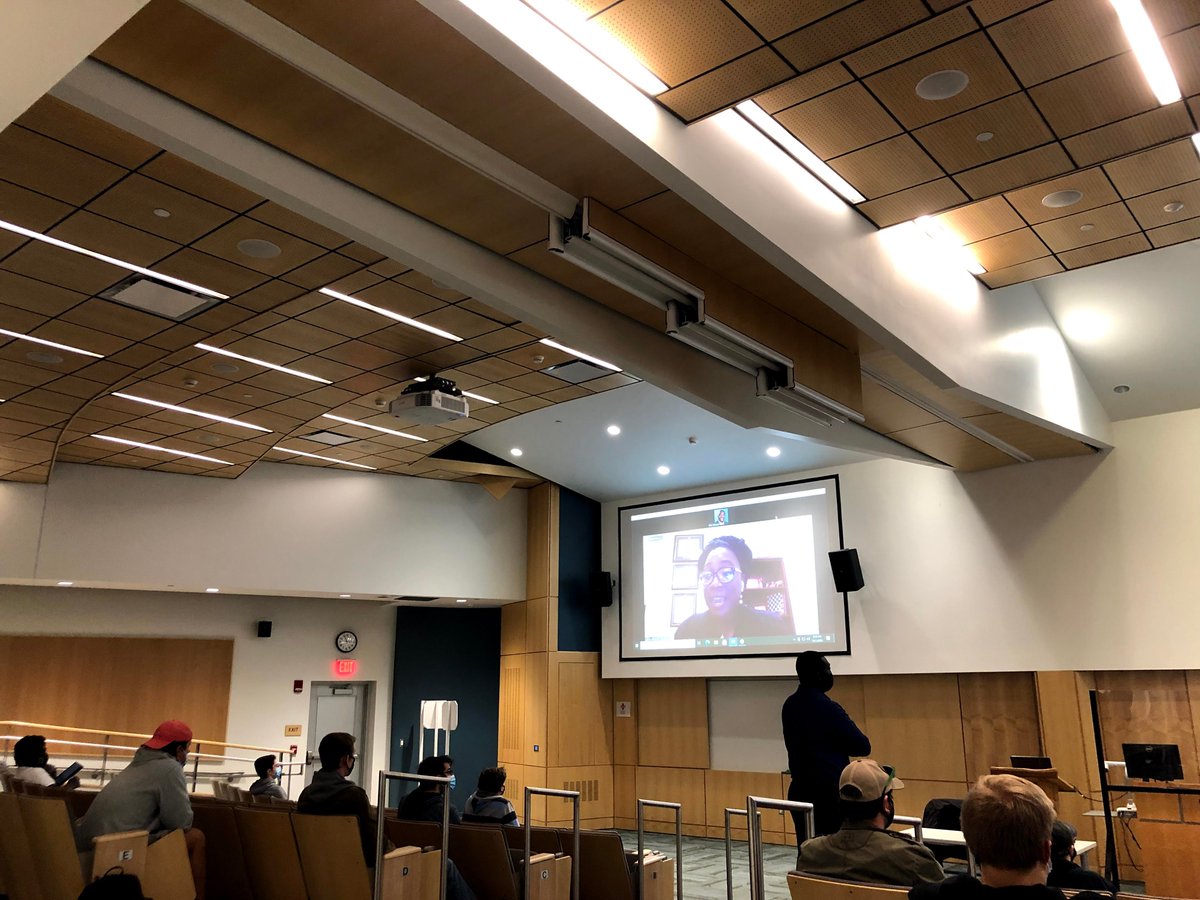 BportCompSci's tweet photo. Thank you, Dr. Washington @iamdrbrit for speaking with, and inspiring our @brockport Computing Sciences students last week! 
Students, stay tuned for more events from our student club! Get in touch with Dr. Owusu if you are interested in getting involved! https://t.co/ZhJdcy4lij
