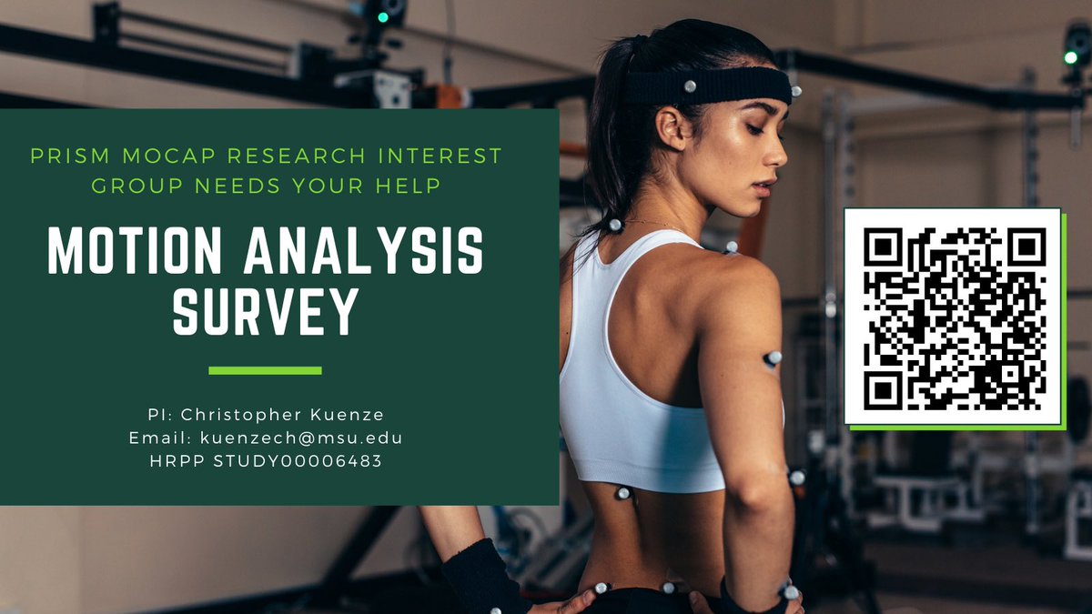 Seeking volunteers for a survey study to characterize the knowledge, attitudes, and perceptions of the clinical usefulness of #MotionCapture. Sports medicine, rehabilitation, and sports performance professionals are welcome to participate! Survey: bit.ly/3owJ476