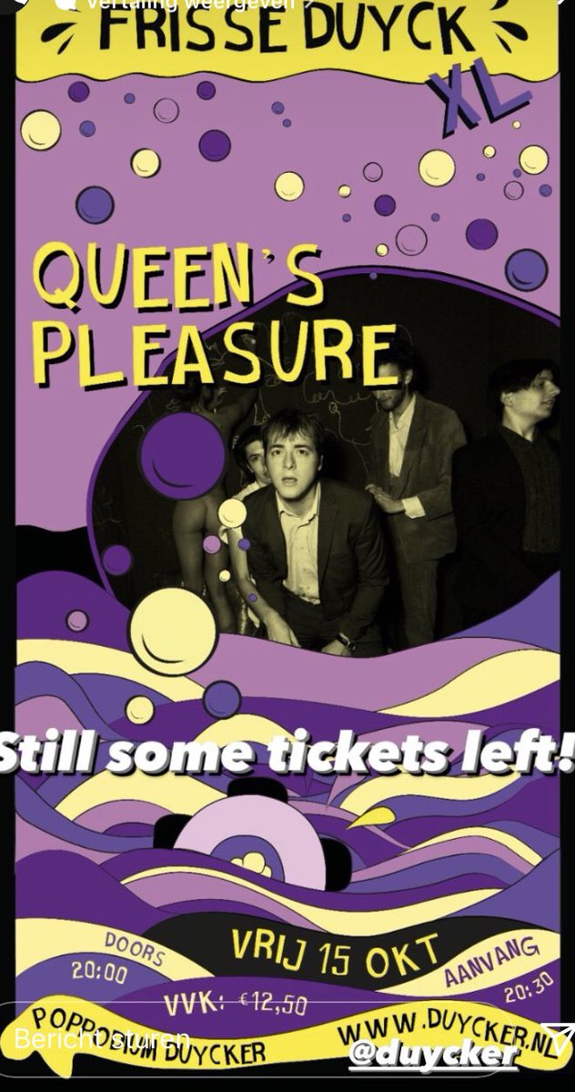 Haarlemmermeer, we komen spelen!Volgende week vrijdag (de 15e) kan je los. Er zijn nog een paar kaarten. <a href="/Duycker/">Poppodium Duycker</a>