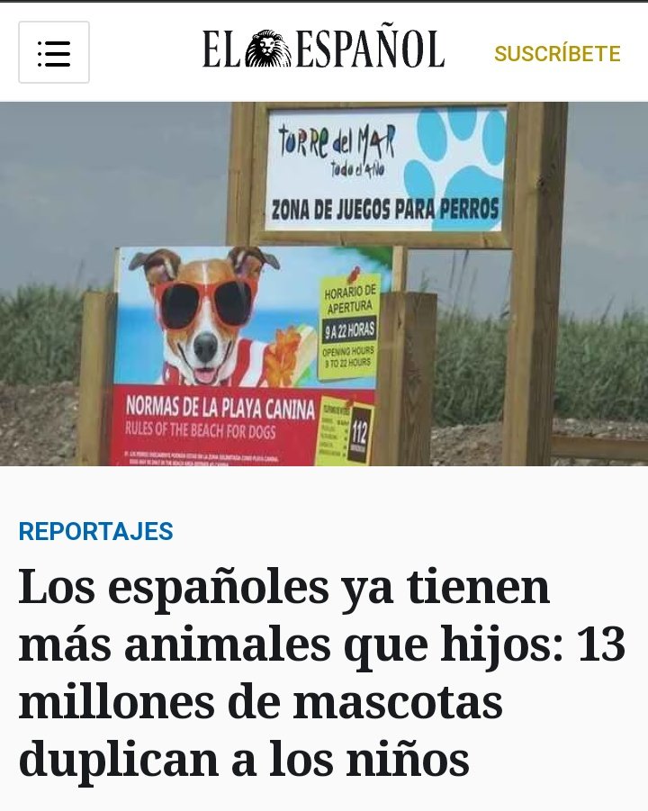 crismartinj's tweet photo. Os dejo ambas noticias para que vayáis conociendo otro de los aspectos de la #Agenda2030. Tenemos más perros que niños porque «los perros proporcionan bienestar a un coste mucho menor que los niños». 
Todo sea por la destrucción de la familia, pilar de la civilización occidental https://t.co/mFyoNa8Inc