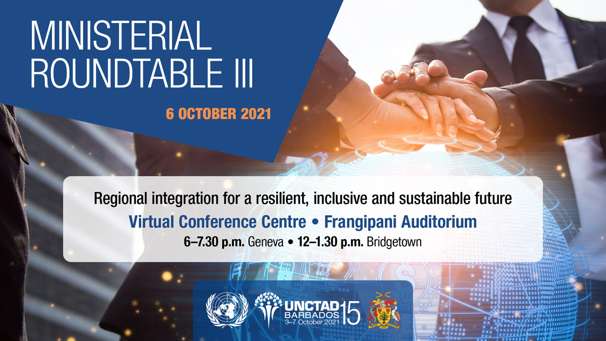 #UNCTAD15 today, at 12 p.m.

Find out more here: bit.ly/2YlSNlZ

Watch LIVE here: bit.ly/3tIUN2Y

#UNCTAD15 #Barbados #ProsperityForAll